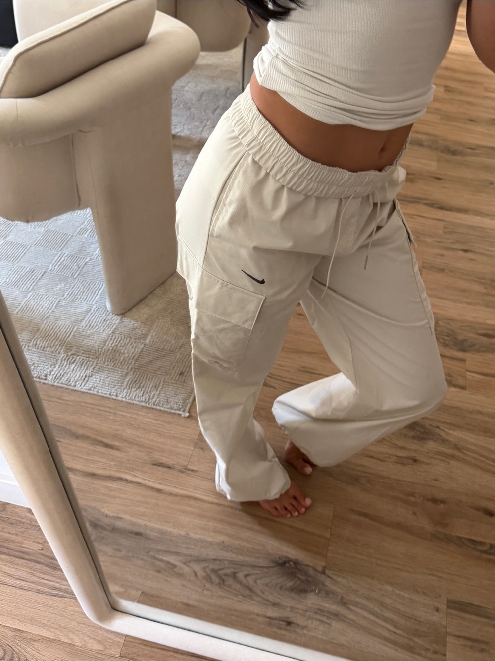 Nike Women's Cream Cargo Track Joggers